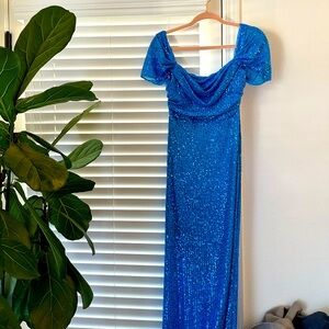 Alice and Elle sequin blue gown